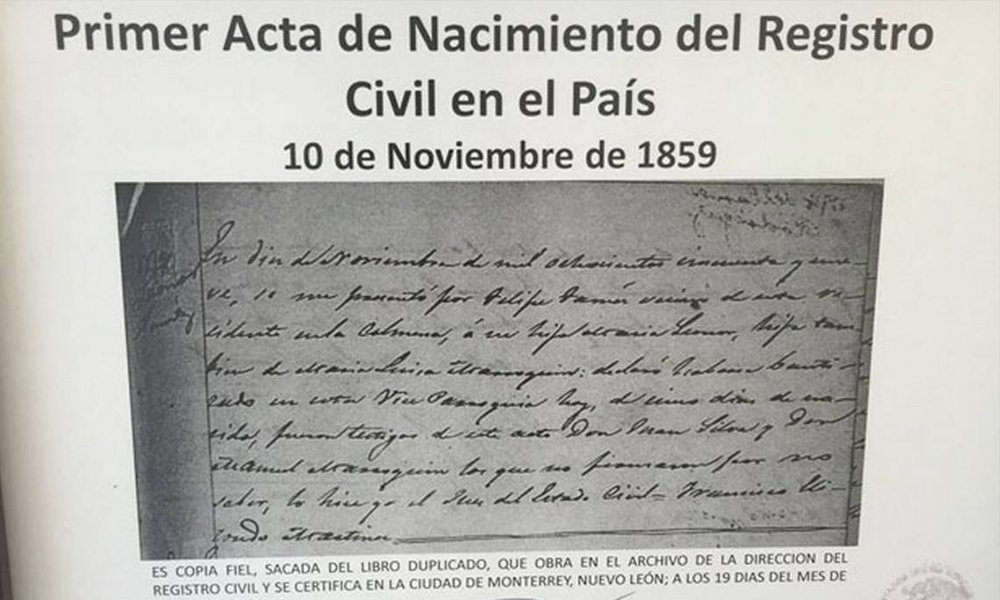 Nuevo León expidió la primer acta de nacimiento de México Orgullo
